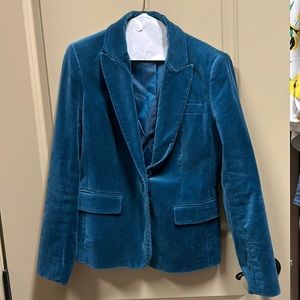 Teal velvet jacket size 6 Vince Camaro